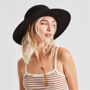 Brixton Black Wool Tiller lll Round Wide Brim Hat